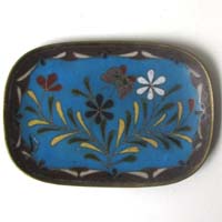 kleines Tellerchen, Cloisonné, emailliert, um 1900