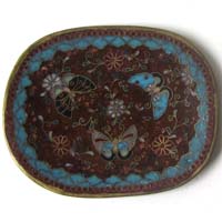 kleines Tellerchen, Cloisonné, emailliert, um 1900