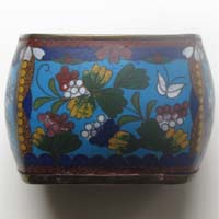 Vase, Cloisonné, emailliertes Kupfer, um 1900