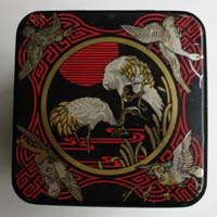 Teedose, asiatische Moti, schöne Grafik