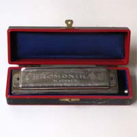 Hohner Mundharmonica, Chromonika II, originales Etui