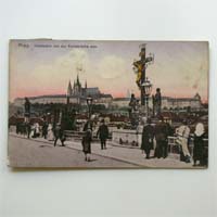 Hradschin von der Karsbrücke aus, Prag, Ansichtskarte