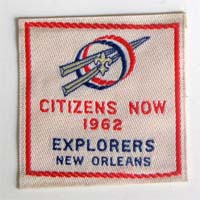 Pfadfinder-Stofflabel, Explorers New Orleans, 1962