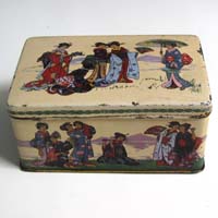 Teedose, schöne asiatische Motive