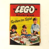 Lego Bausteine, kleiner Falt-Prospekt