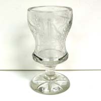 altes Glas, mundgeblasen, geschliffen, Krone