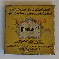 Menthol-Pastillen, Inhaltsstoff: Cocain