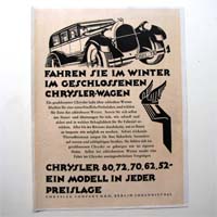 Chrysler, Werbegrafik, 1928