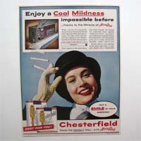 Chesterfield, Zigaretten, Werbegrafik, USA, um 1948