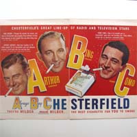 Chesterfield, Zigaretten, Werbegrafik, USA, 1949
