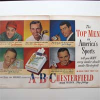 Chesterfield, Zigaretten, Werbegrafik, USA, 1949