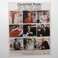 Chesterfield, Zigaretten, Werbegrafik, USA, 1965