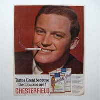 Chesterfield, Zigaretten, Werbegrafik, USA, 1963