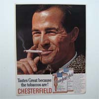 Chesterfield, Zigaretten, Werbegrafik, USA, 1963