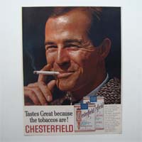 Chesterfield, Zigaretten, Werbegrafik, USA, 1963