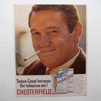 Chesterfield, Zigaretten, Werbegrafik, USA, 1963