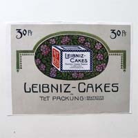 Bahlsen, Leibniz-Cakes, alte Werbegrafik, 1911