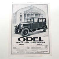Adam Opel, alte Werbegrafik, 1925