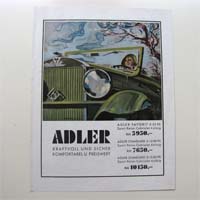 Adler, Zoberbier, alte Werbegrafik, 1931