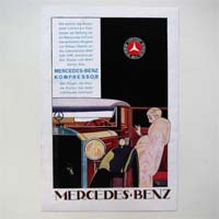 Mercedes-Benz, alte Werbegrafik, 1929