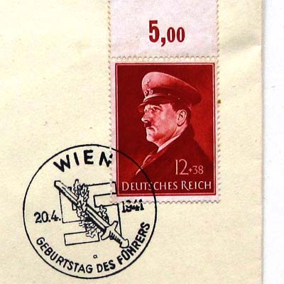Briefmarke, Dt. Reich, Sonderstempel 20. April 1941