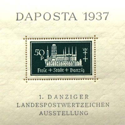 Sonderbriefmarkenbogen, 1. Danziger Postwertzeichen