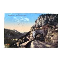Klausel-Tunnel, Semmering, alte Ansichtskarte