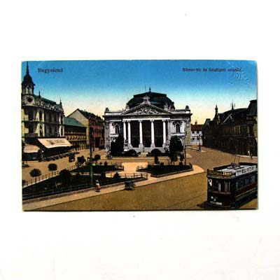 Oradea, Straßenbahn, alte Ansichtskarte