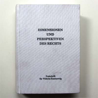 Dimensionen und Perspektiven des Rechts, 1988