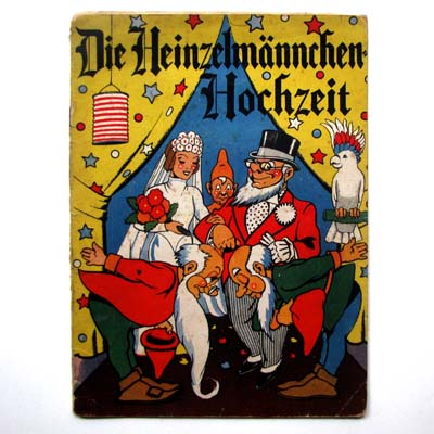 Die Heinzelmännchen-Hochzeit, altes Bilderbuch