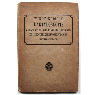 Daktyloskopie, K. Windt, S. Kodicek, 1923