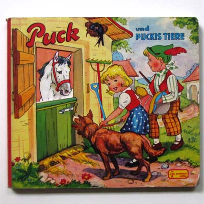 Puck und Puckis Tiere, Durchschau-Bilderbuch, 1957