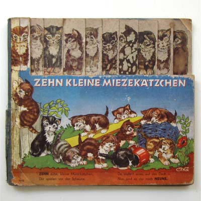 Zehn kleine Miezekätzchen, Kinderbuch, um 1950