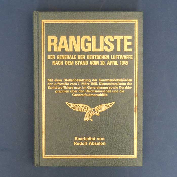 Rangliste - Generäle der Dt. Luftwaffe, Rudolf Absolon