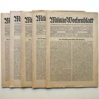 Mililtär-Wochendblatt, Dt. Wehrmacht, 1933, 5 Hefte