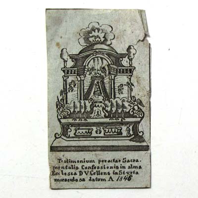 Altar zu Mariazell, Wallfahrtsbildchen