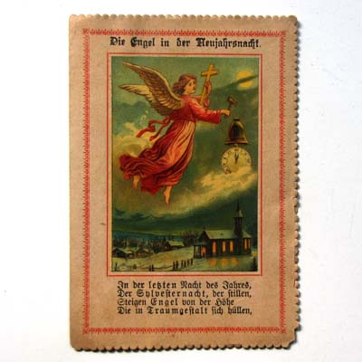 Engel in der Neujahrsnacht, Andachtsbildchen