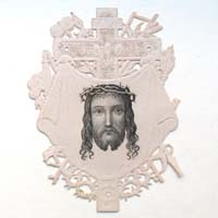 Jesus mit Dornenkrone, Heiligen- / Andachtsbildchen