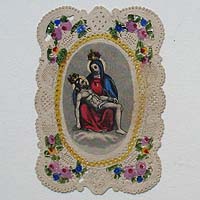 Pieta, Maria & Jesus, koloriert, Andachtsbildchen