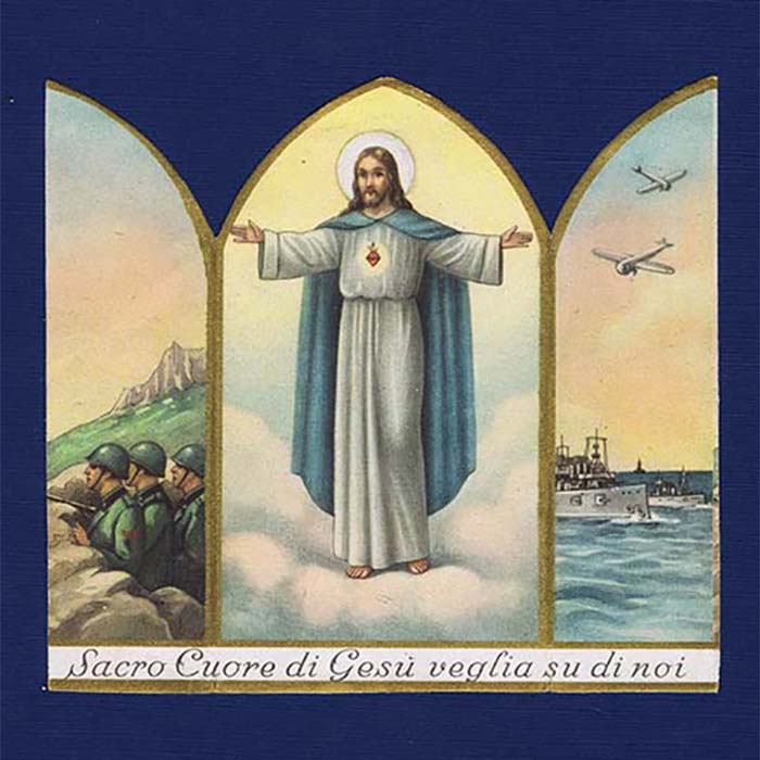 Sacro Cuore di Gesú, Krieg 1942, Heiligenbild