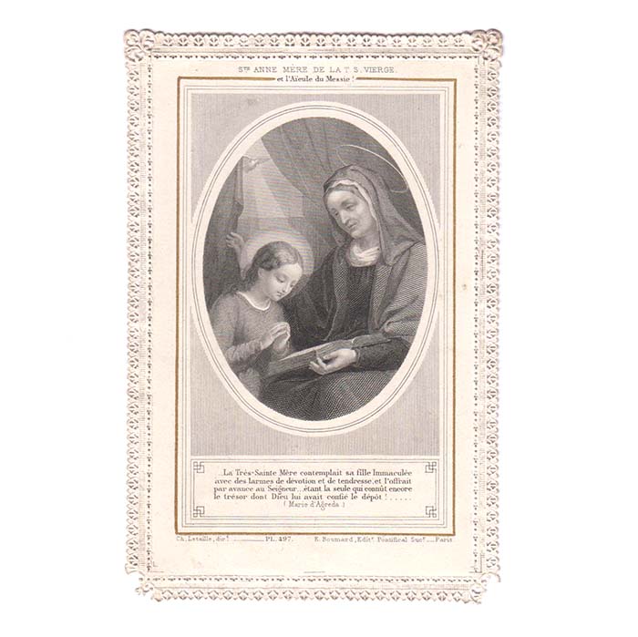 Ste Anne mére de la T. S.Vierge, Heiligenbildchen