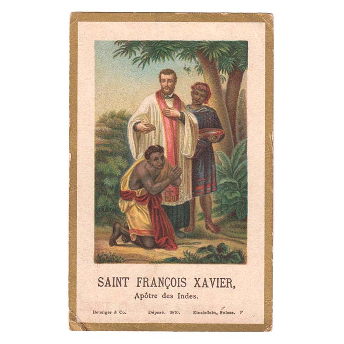 Saint Francois Xavier, Heiligenbildchen