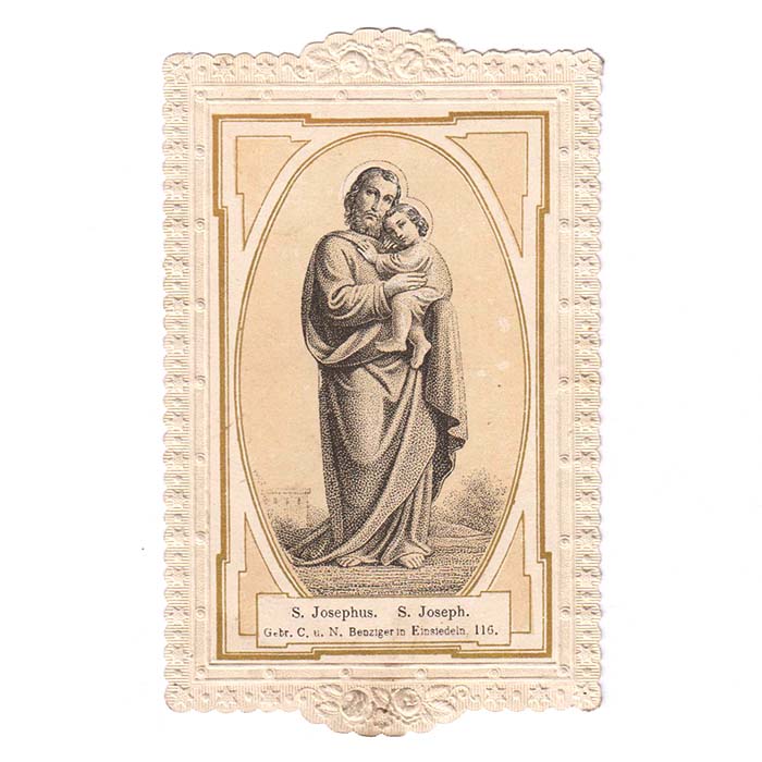 Hl. Josef mit Jesus-Kind, Heiligenbildchen