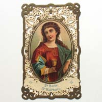 Heilige Barbara, Heiligen- / Andachtsbildchen