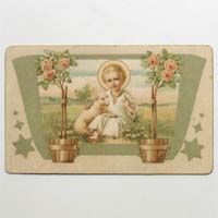 Jesuskind mit Lamm, Heiligen- / Andachtsbildchen