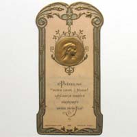 Marien-Relief, Pergamin, Heiligen- / Andachtsbildchen