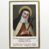 Selige Anna vom hl. Bartholomäus, Heiligenbildchen