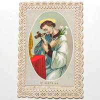 Heiliger Aloysius, Heiligenbildchen / Andachtsbildchen