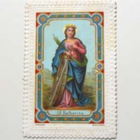 Heilige Katharina, Heiligenbildchen / Andachtsbildchen