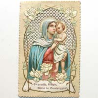 Maria mit Jesukind, Heiligenbildchen / Andachtsbildchen